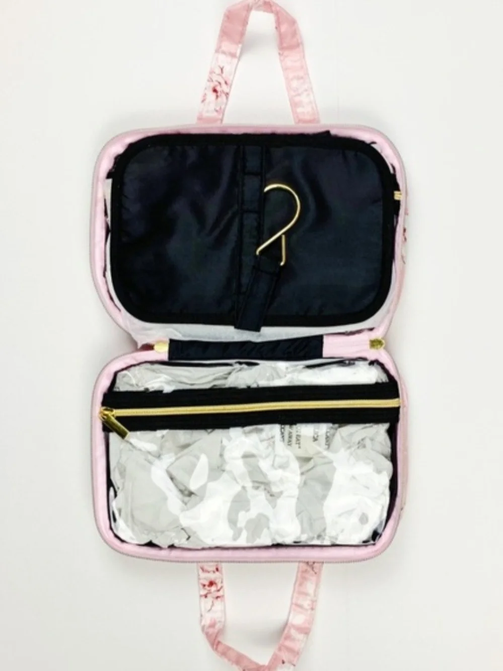 Yumi Kim Hanging Train Case Wanderlust Makeup Travel Pink Floral - Brand New - Picture 2 of 4